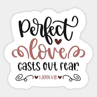 Bible Verse 1 John 4:18 Sticker